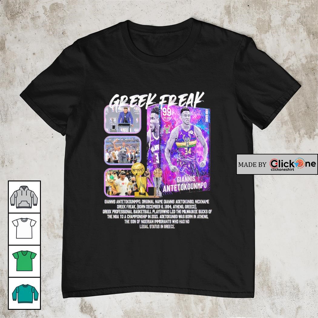 giannis antetokounmpo greek freak t shirt