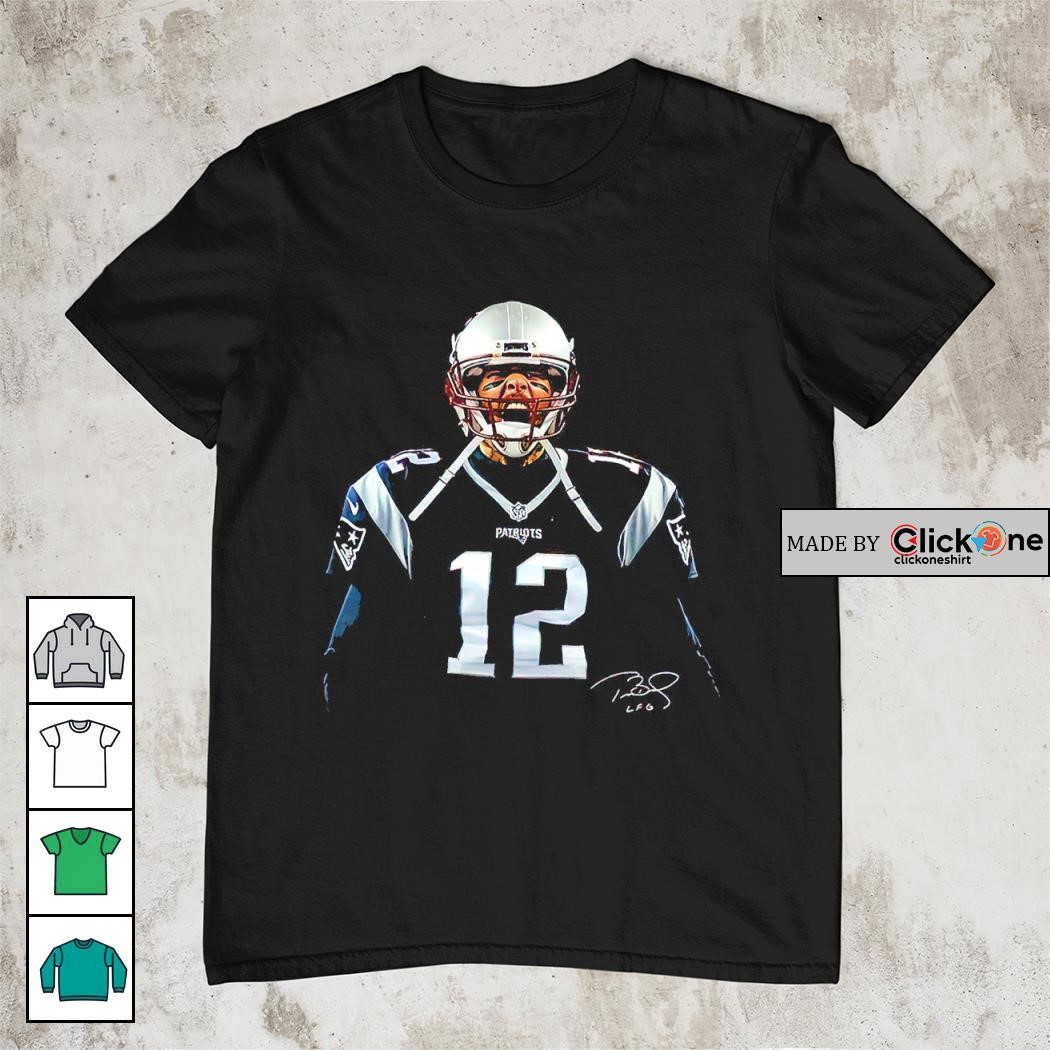 New England Patriots Tom Brady シャツ 12 bradybluetee-nfl-team-apparel-