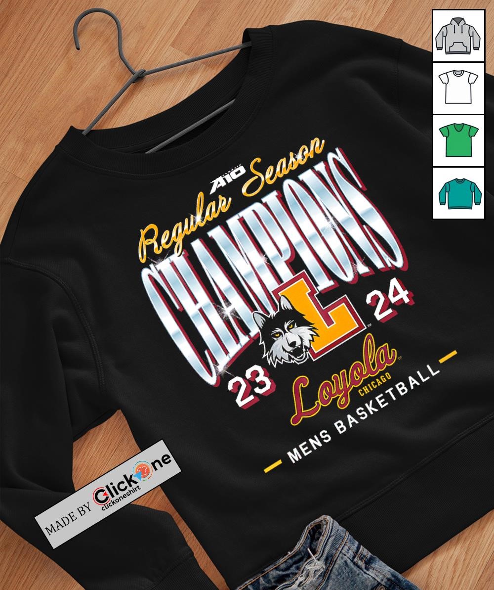 Loyola Ramblers A10 Regular season Champions 2023 2024 men’s basketball shirt