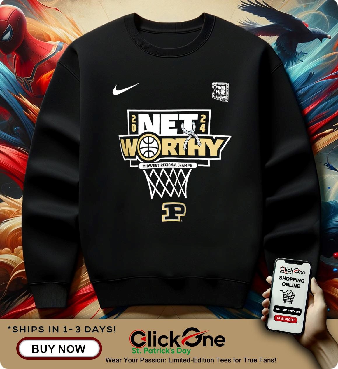 NIKE ゲームシャツ　Purdue Boilermakers mens-nike-black-purdue-