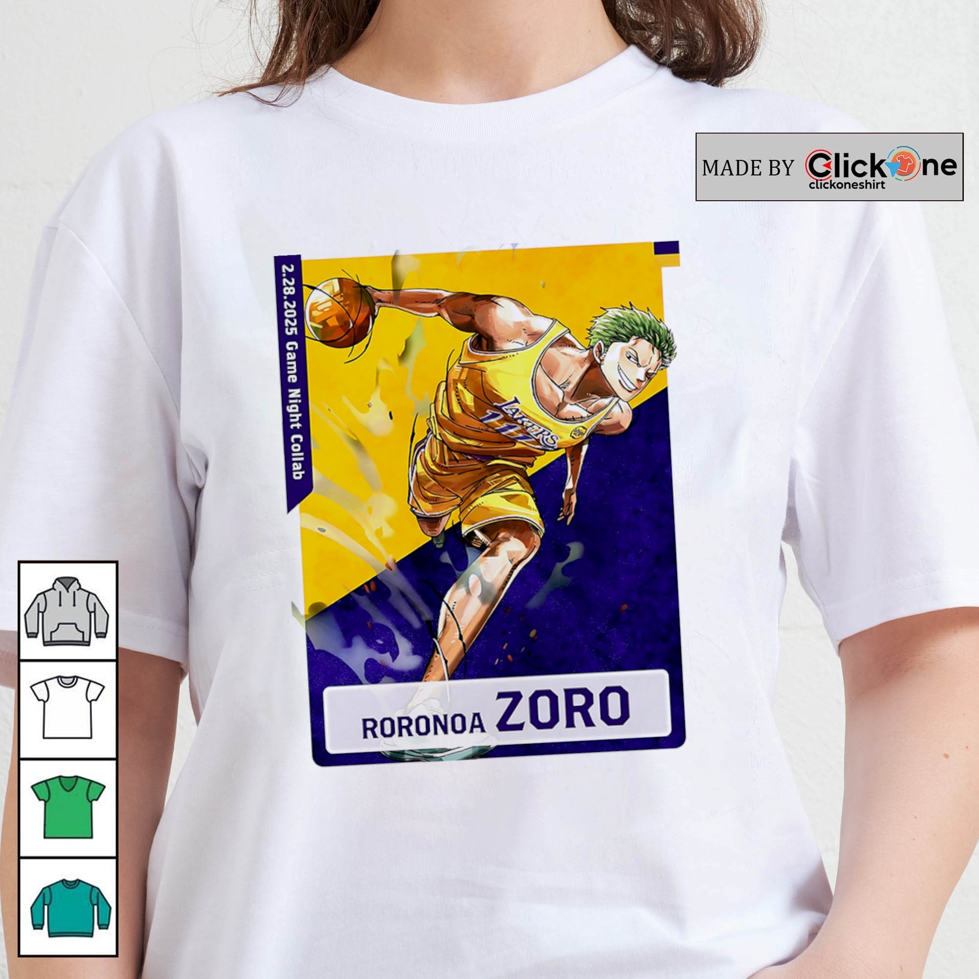 2025 game night collab One Piece x Los Angeles Lakers