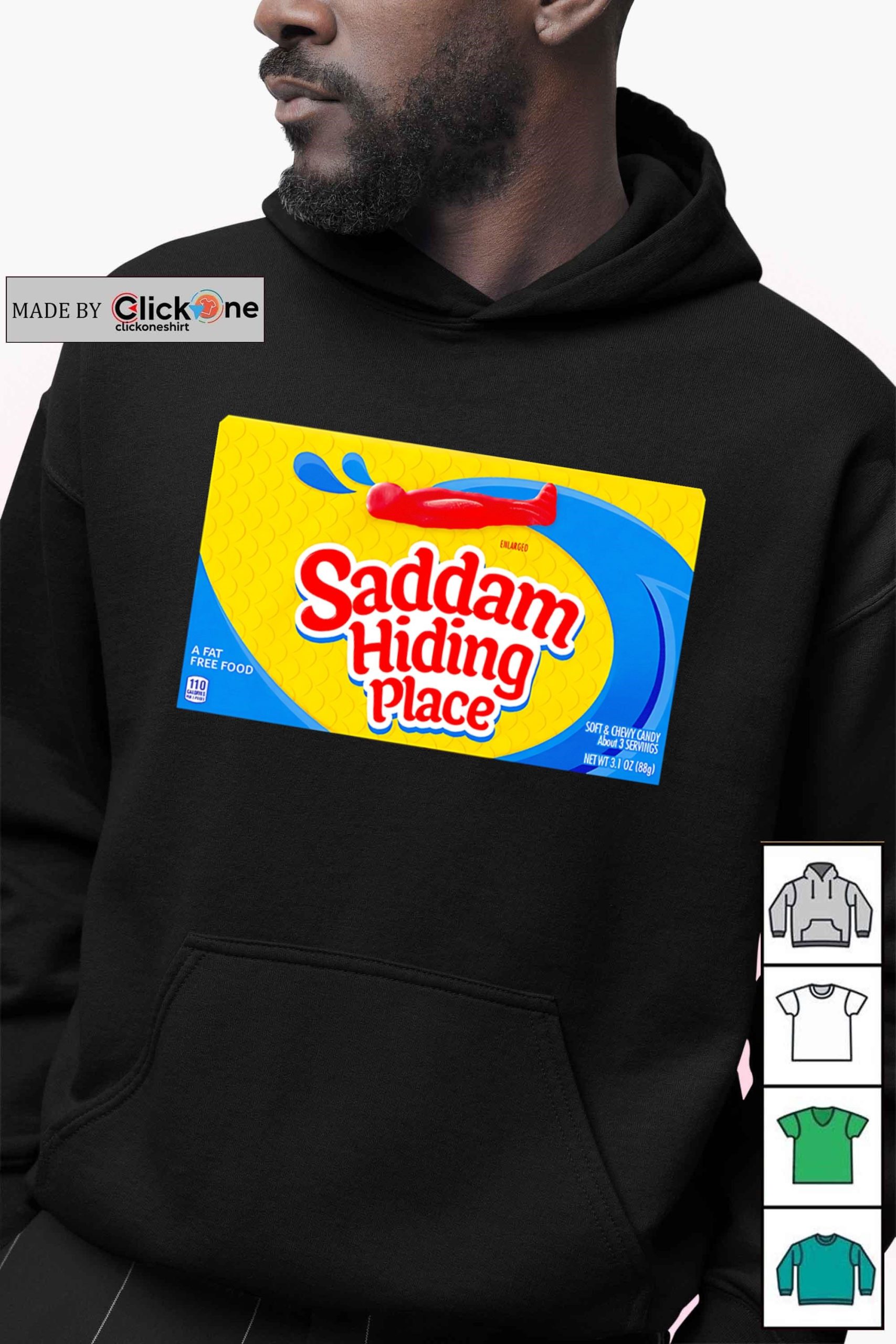 Hiding Spot gummies saddam hiding place parody shirt, hoodie