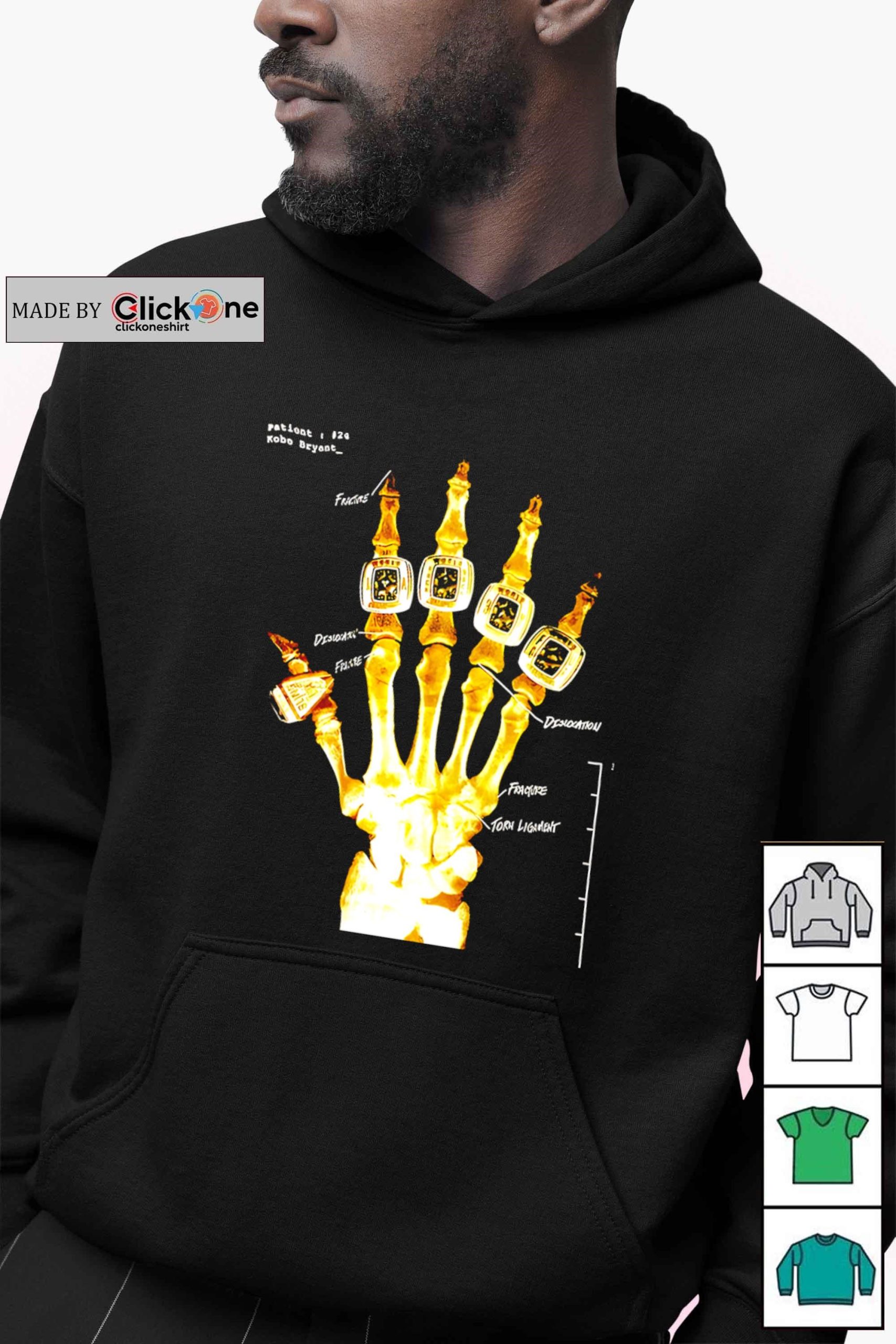 kobe bryant hand x ray shirt