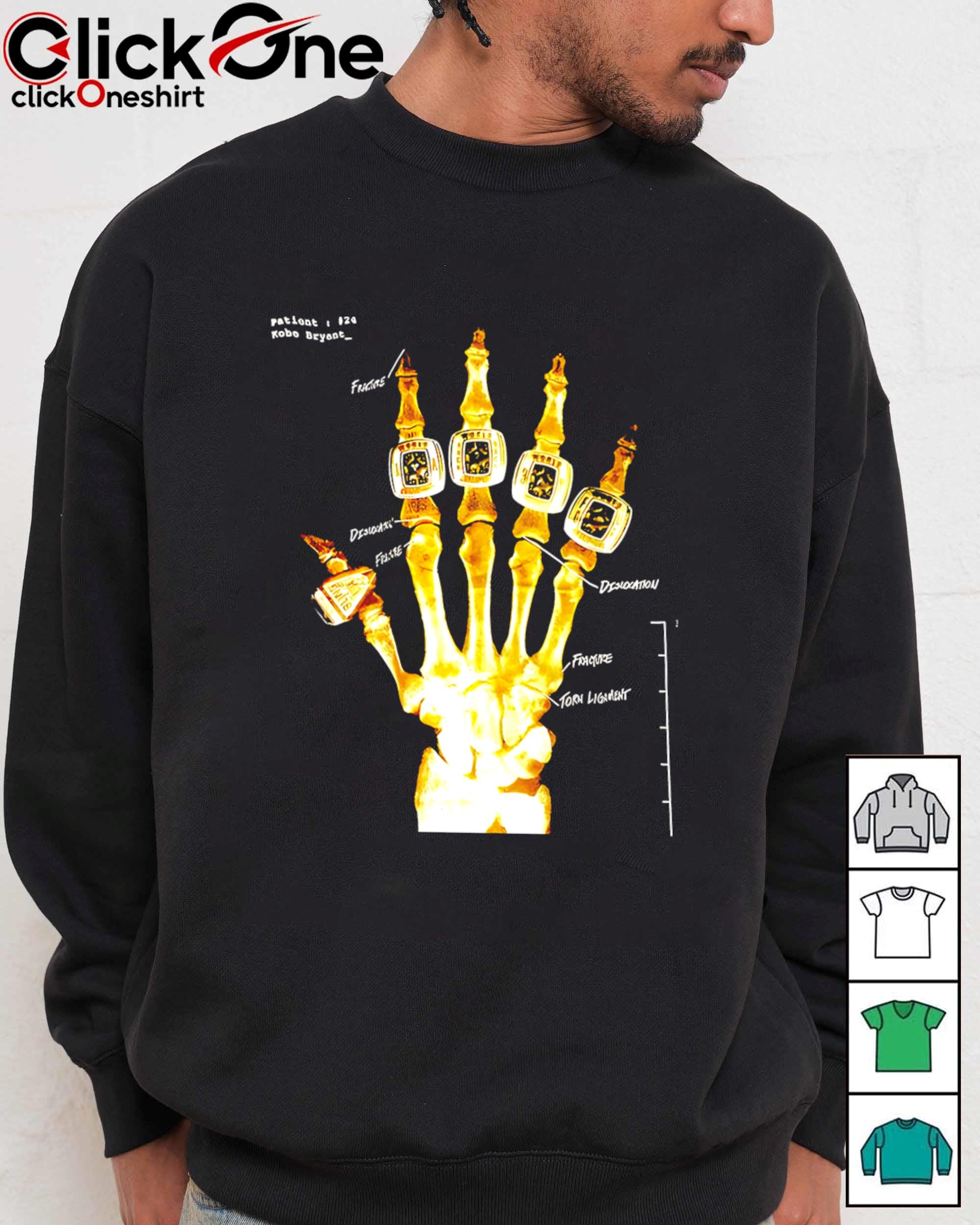 Kobe Bryant 5 Rings hand X-Ray shirt, hoodie, sweater, longsleeve