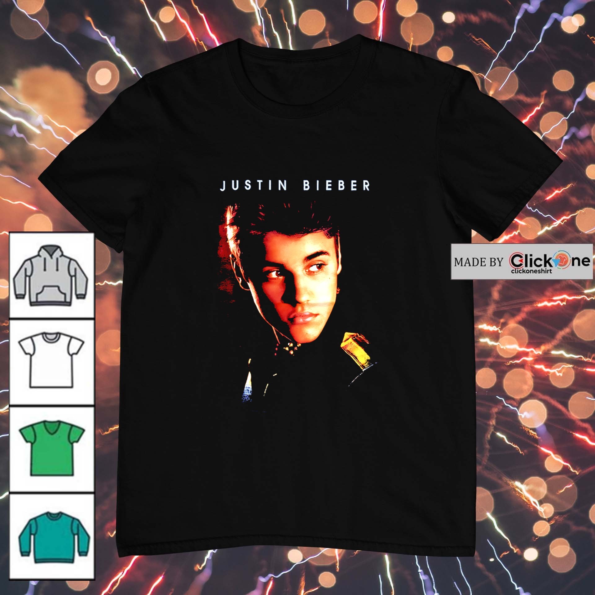 Justin Bieber Believe Tour 2012/2013 Black 2 Sided T-Shirt