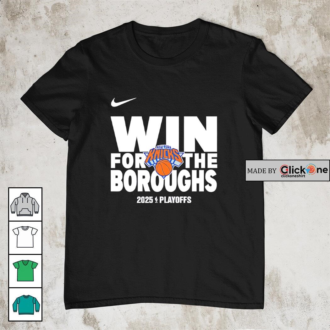 New York Knicks win for the boroughs 2025 playoffs shirt