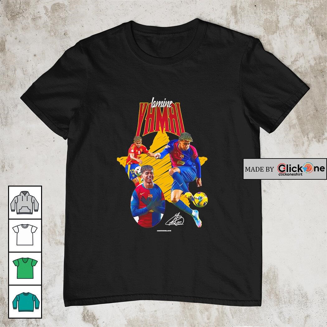 Lamine Yamal Barcelona graphic signature shirt, hoodie