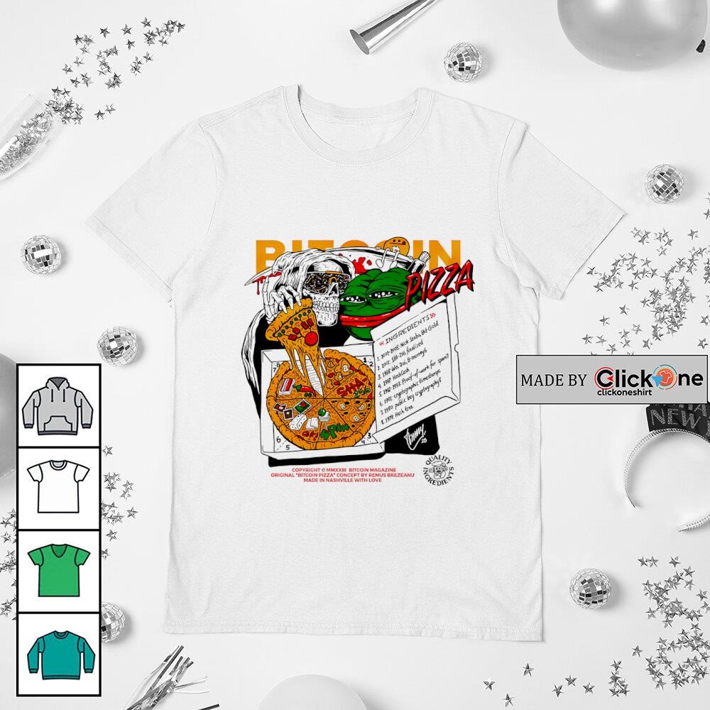 Pepe Bitcoin Happy Pizza shirt, hoodie, sweater, longsleeve and V-neck  T-shirt