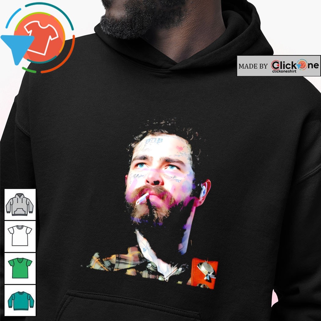 Post Malone smoking tattoo face music star vintage shirt, hoodie, sweater,  longsleeve and V-neck T-shirt