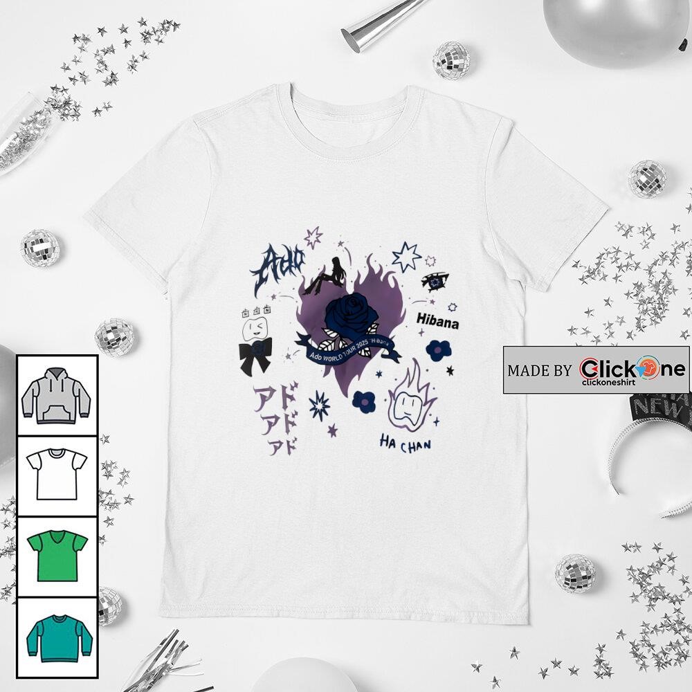 Ado 『Hibana』Tシャツ xxl Ado WORLD TOUR 2025 Hibana Limited Goods Fashionable Long T