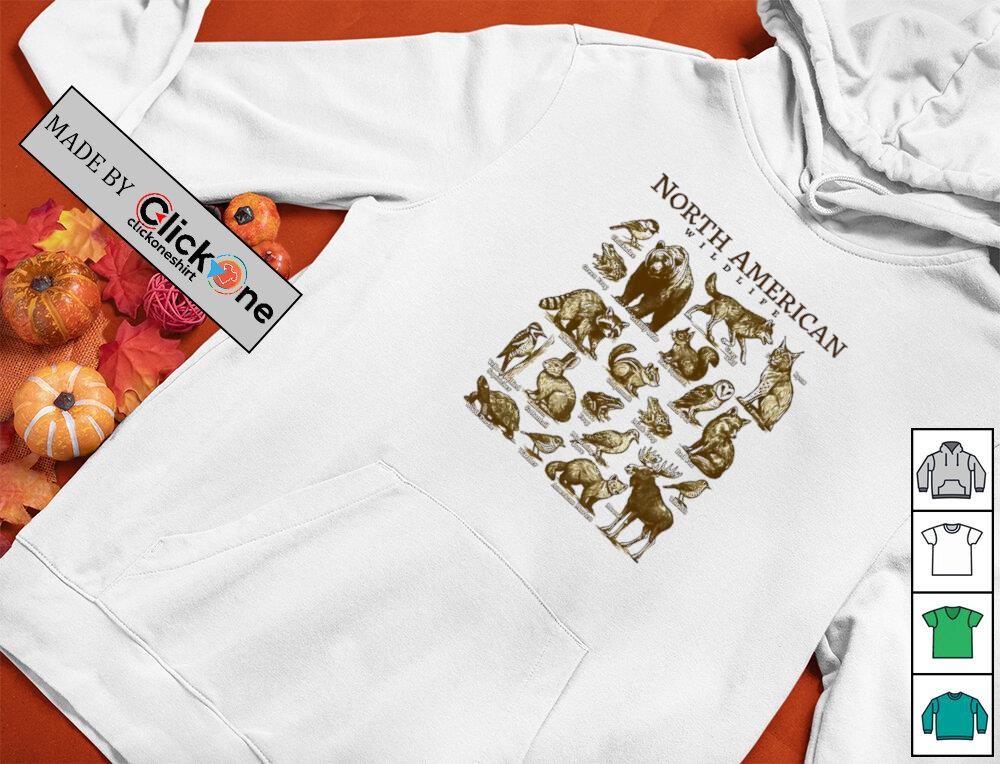 【QUARTERSNACKS】 Wildlife Tee / White North American Wildlife animals shirt, hoodie, sweater