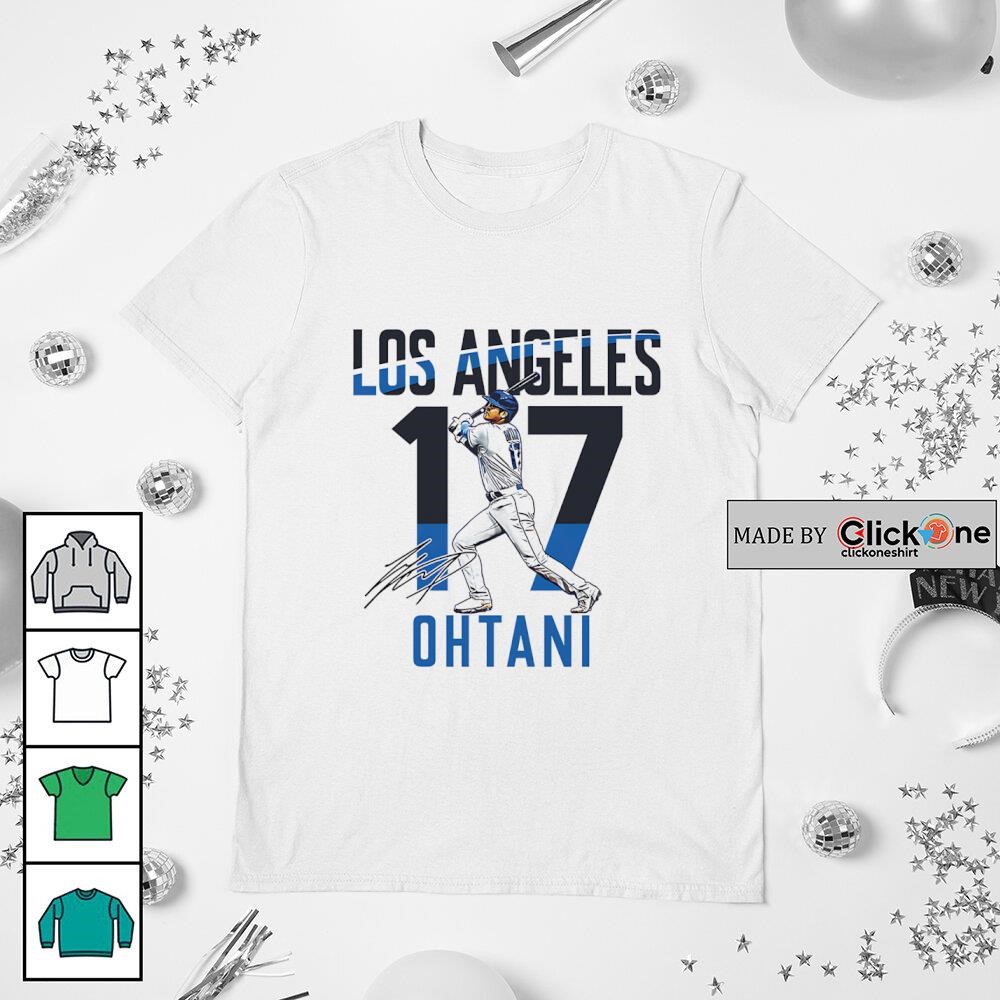 Shohei Ohtani 17 Los Angeles Dodgers signature shirt, hoodie