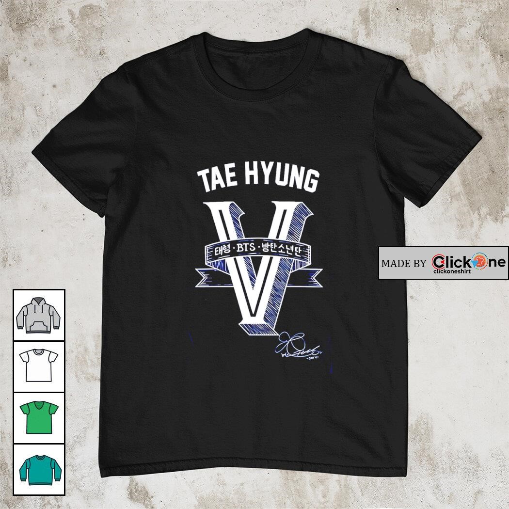 Bts V Tae Hyung Los Angeles Dodgers signature shirt, hoodie