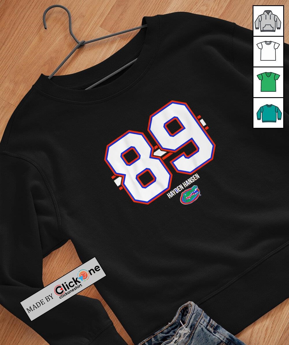 Florida Gators football Hayden Hansen 89 stripe shirt