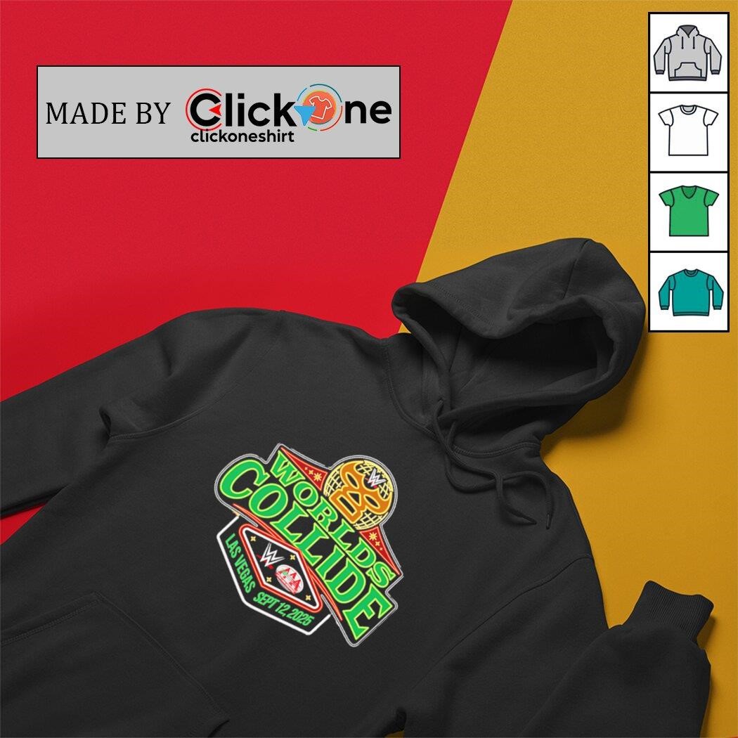 Worlds Collide Las Vegas 2025 logo shirt, hoodie, sweater, longsleeve and  V-neck T-shirt, image size:1050x1050