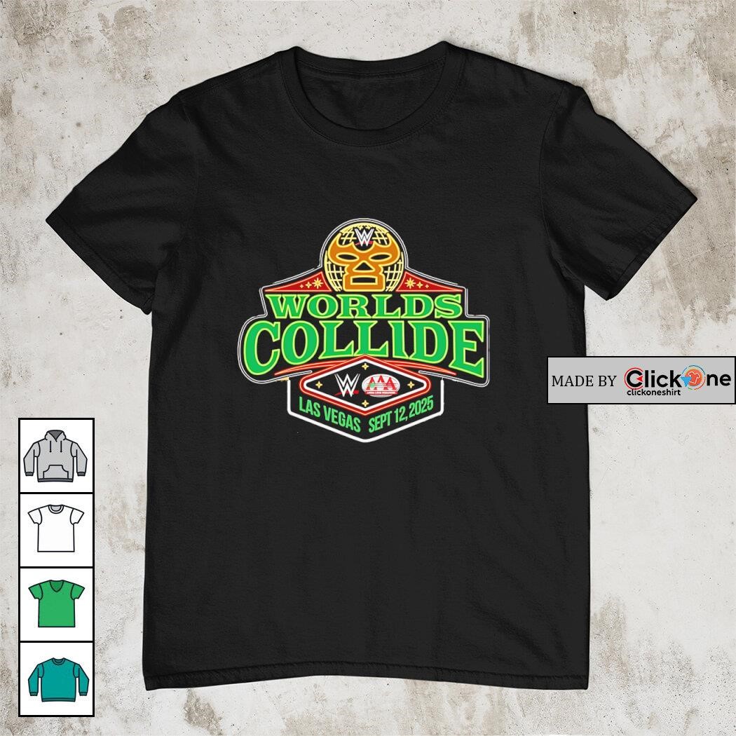 Worlds Collide Las Vegas 2025 logo shirt, hoodie, sweater, longsleeve and  V-neck T-shirt, image size:1050x1050