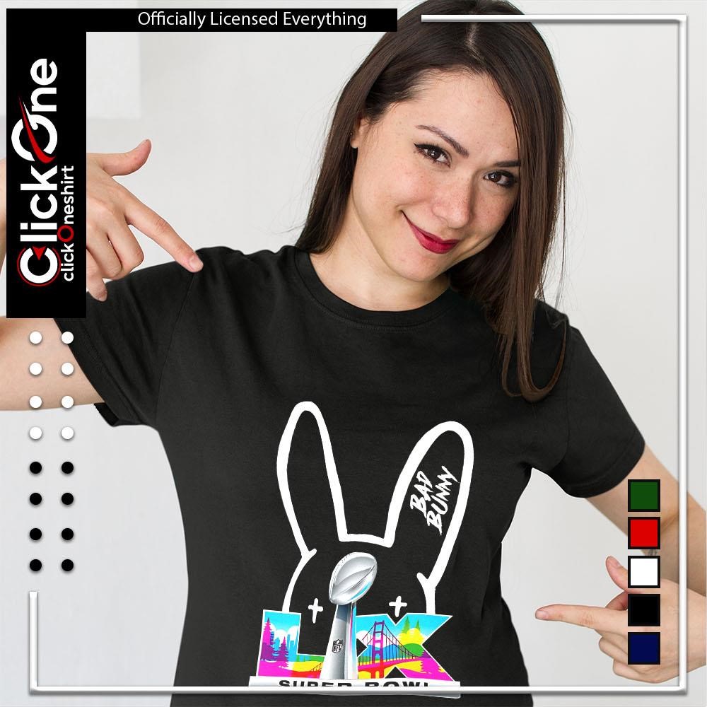 シャツ NFL Super Bowl LIX Jersey '08 Bad Bunny X NFL Super Bowl LIX Collab Logo short sleeve black