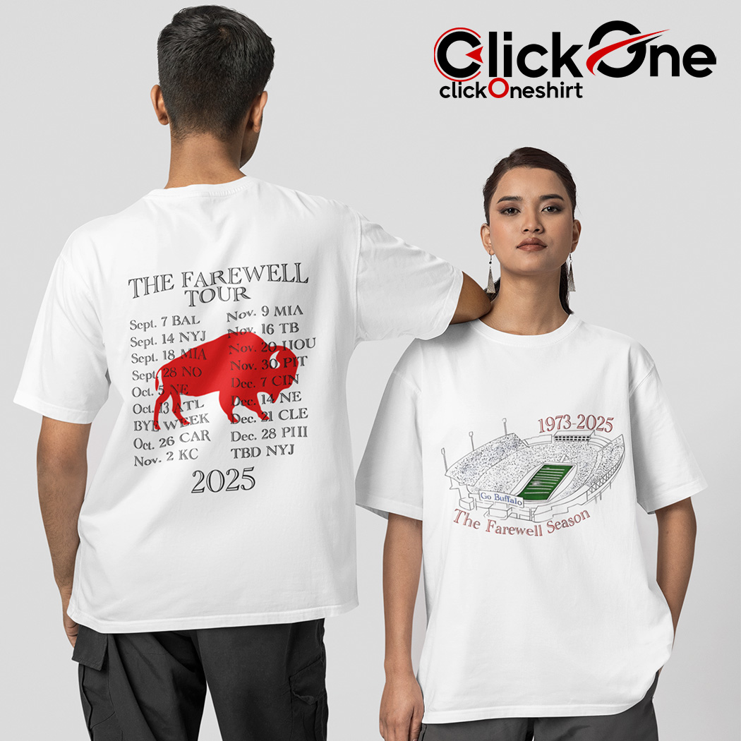Buffalo Bills The Farewell season tour 1973-2025 two-sided T-shirt, hoodie,  sweater, longsleeve and V-neck T-shirt