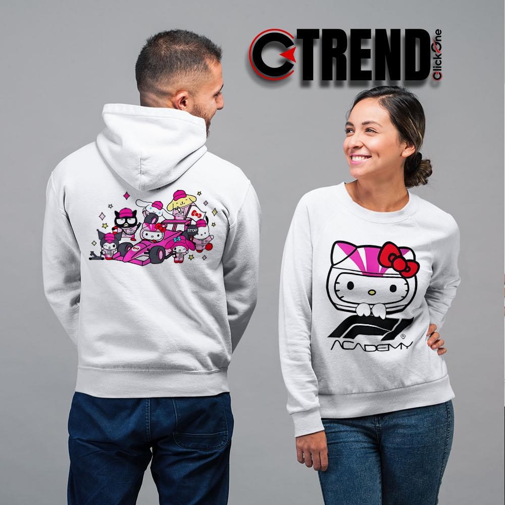 Hello (￣-￣)ゞ② F1 Academy X Hello Kitty two-sided T-shirt, hoodie, sweater