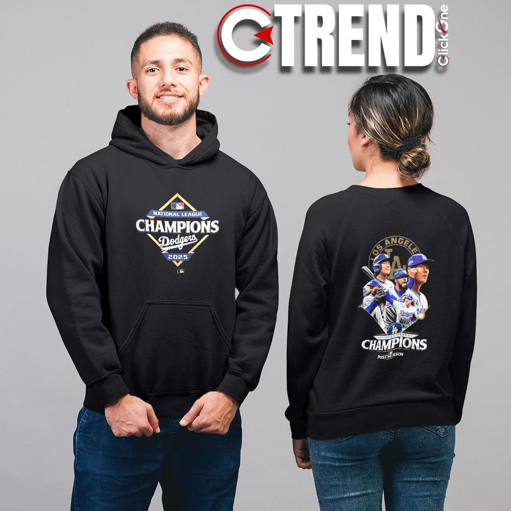 Los Angles Dodgers National League Champions 2025 two-sided