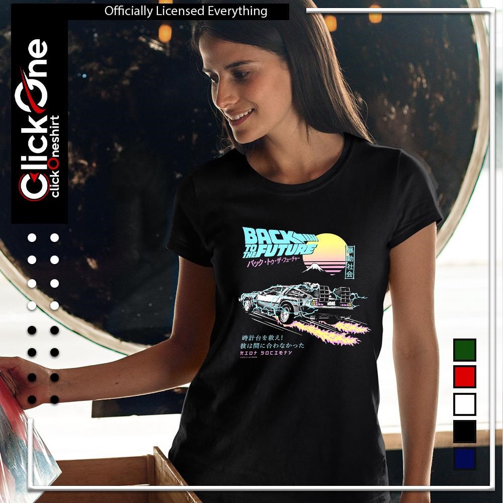 DeLorean Back to the Future Pop Art 80s Japanese vintage shirt