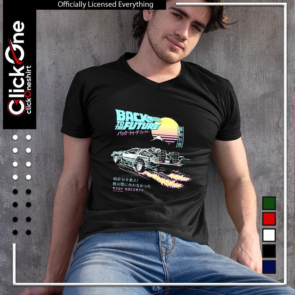 DeLorean Back to the Future Pop Art 80s Japanese vintage shirt