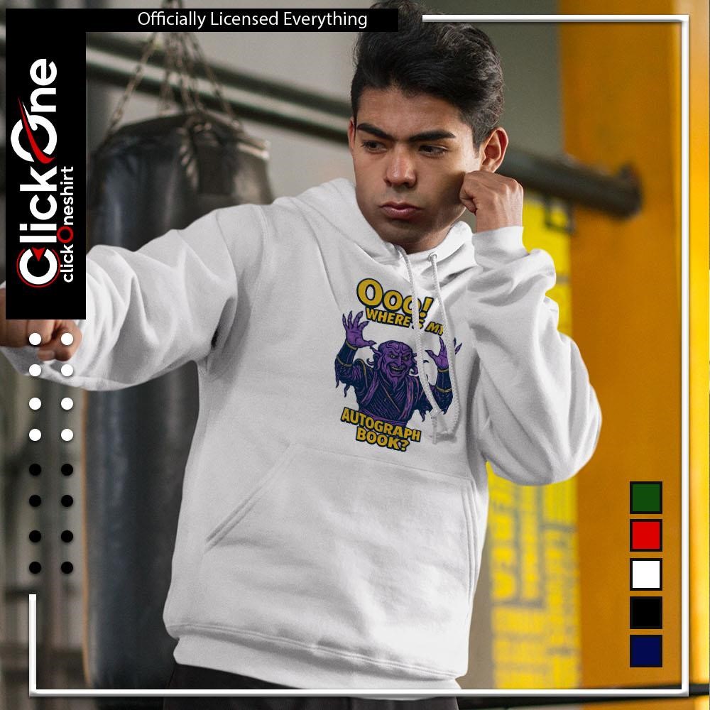 Ivan Ooze where's my autograph book shirt, hoodie, sweater, longsleeve and  V-neck T-shirt, image size:1000x1000