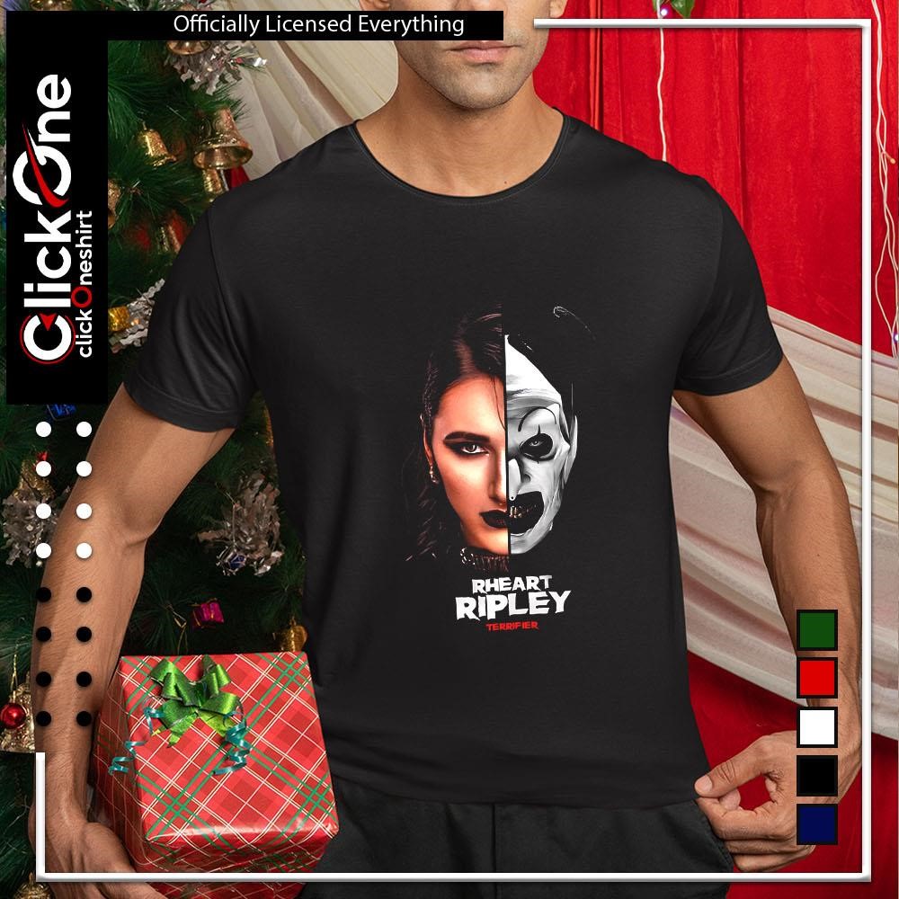 Rhea Ripley and Terrifier hafl face shirt, hoodie, sweater