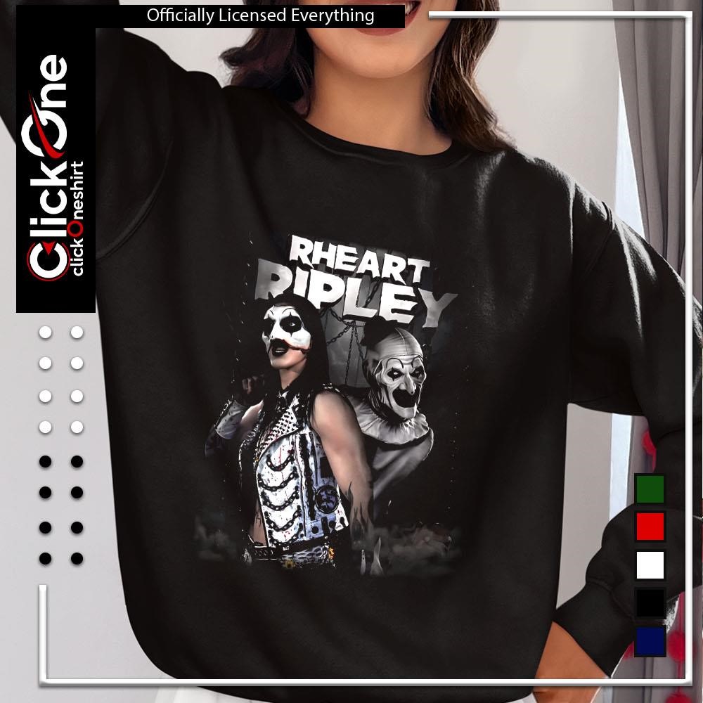 Rhea Ripley and Terrifier mask shirt, hoodie, sweater, longsleeve