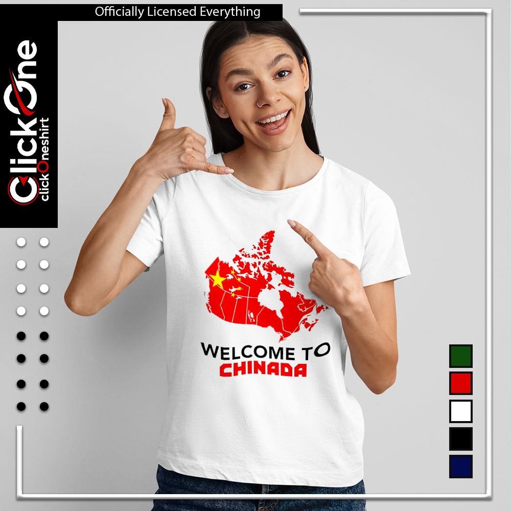 Welcome to Chinada Canada map caricature shirt