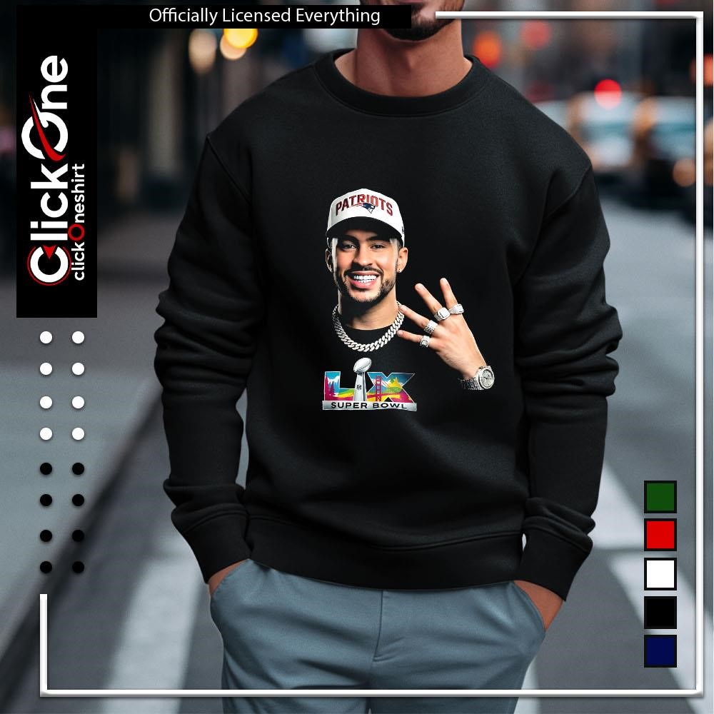Bad Bunny grillz X New England Patriots Super Bowl 2026 shirt, hoodie ...