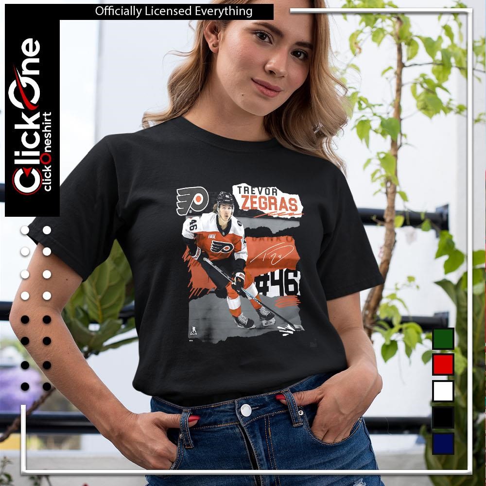 Trevor Zegras Philadelphia Flyers player NHL signature shirt