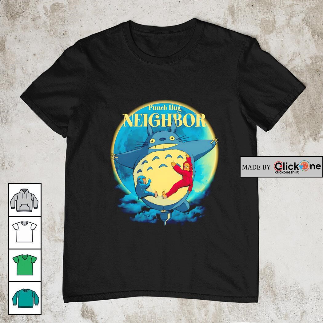 Punch hug neighbor Punch-kun X Totoro shirt